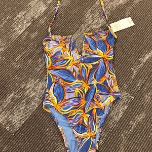 Womens Swimwear - Vibrant Floral One-Piece